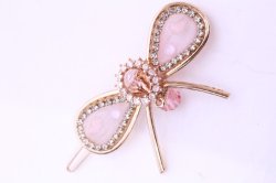 画像1: honeymignon / リボンクリップ  ゴールド×ピンク O-25-11-12-030-LO-AC-IG-OS