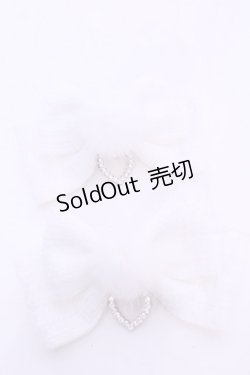 画像1: とぅいんくる。 / ツイードハートりぼんくりっぷ  シロ O-25-11-12-040-LO-AC-IG-OS