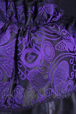 画像2: Qutie Frash / 3段フリルミニスカート  ブラック×パープル O-25-11-13-026-QU-SK-OW-OS