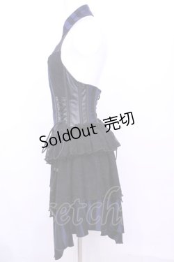 画像4: Qutie Frash / ホルターコルセットベスト  ネイビー×ブラック O-25-11-13-002-QU-JA-OW-OS