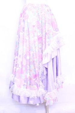 画像3: Qutie Frash / 和柄レースロングスカート  ピンク O-25-11-13-028-QU-SK-OW-OS