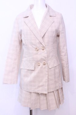 画像1: DearMyLoveRose / スプリングチェック柄セットアップ M アイボリー O-25-11-13-030-EL-OP-OW-OS