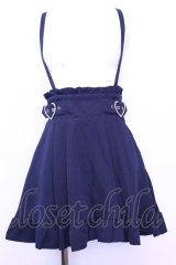 DearMyLove / 推し色サイドキラキラハートバックルサス付きスカート M ネイビー O-25-11-13-031-EL-SK-OW-OS