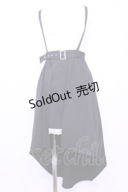 画像1: DearMyLove / レーススリットデザイン風スカート M クロ O-25-11-13-032-EL-SK-OW-OS