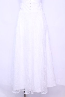 画像1: DearMyLoveRose / バックリボンハイウエストフレアスカート M シロ O-25-11-13-033-EL-SK-OW-OS