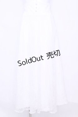 画像1: DearMyLoveRose / バックリボンハイウエストフレアスカート M シロ O-25-11-13-033-EL-SK-OW-OS