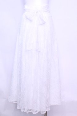 画像3: DearMyLoveRose / バックリボンハイウエストフレアスカート M シロ O-25-11-13-033-EL-SK-OW-OS