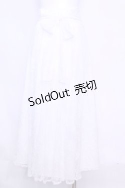 画像3: DearMyLoveRose / バックリボンハイウエストフレアスカート M シロ O-25-11-13-033-EL-SK-OW-OS