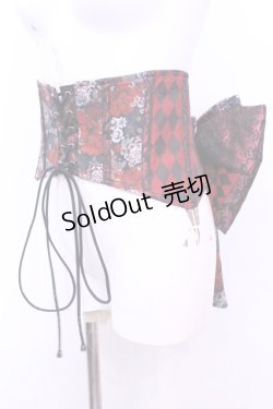 画像3: Qutie Frash / 花魁帯コルセット  レッド×ブラック O-25-11-13-003-QU-TO-OW-OS