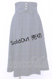 Maison de FLEUR Petite Robe canone / コルセットベルトチェックスカート  グリーン×ネイビー O-25-11-13-037-EL-SK-IG-OS