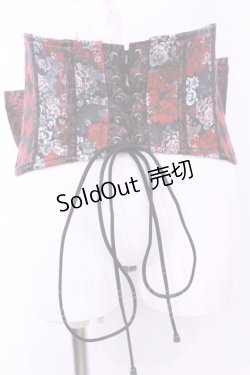 画像2: Qutie Frash / 花魁帯コルセット  レッド×ブラック O-25-11-13-003-QU-TO-OW-OS