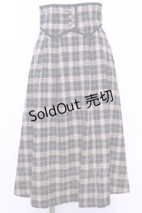 Maison de FLEUR Petite Robe canone / コルセットベルトチェックスカート  クロ×ベージュ O-25-11-13-038-EL-SK-IG-OS