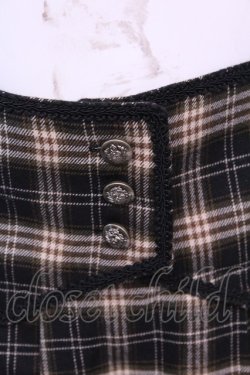 画像2: Maison de FLEUR Petite Robe canone / コルセットベルトチェックスカート  クロ×ベージュ O-25-11-13-038-EL-SK-IG-OS