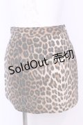 SEXY DYNAMITE LONDON / レオパード台形スカート Ｓ ブラウン O-25-11-13-039-PU-SK-IG-OS
