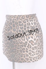SEXY DYNAMITE LONDON / レオパード台形スカート Ｓ ブラウン O-25-11-13-039-PU-SK-IG-OS
