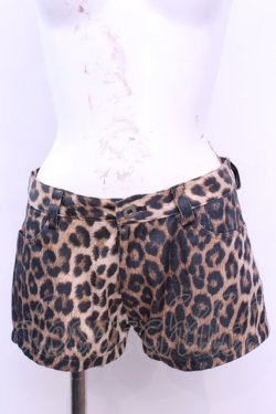 画像1: SEXY DYNAMITE LONDON (CHOICE) / レオパードホットパンツ Ｍ ブラウン O-25-11-13-040-PU-PA-IG-OS