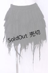 STIGMATA / カットオフランダムガーゼミニスカート Ｓ ブラック O-25-11-13-041-GO-SK-IG-OS