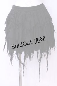 STIGMATA / カットオフランダムガーゼミニスカート Ｓ ブラック O-25-11-13-041-GO-SK-IG-OS