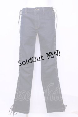 画像1: HYSTERIC GLAMOUR / サイドレースアップデニムパンツ Ｍ インディゴ O-25-11-13-042-PU-PA-IG-OS