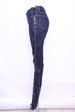 画像2: HYSTERIC GLAMOUR / サイドレースアップデニムパンツ Ｍ インディゴ O-25-11-13-042-PU-PA-IG-OS