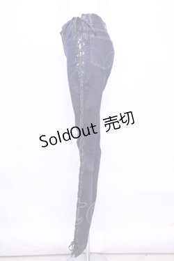 画像2: HYSTERIC GLAMOUR / サイドレースアップデニムパンツ Ｍ インディゴ O-25-11-13-042-PU-PA-IG-OS