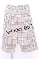 MILK / フラップ付きハーフパンツ  ベージュタータン O-25-11-13-043-ML-PA-IG-OS