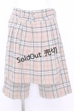 画像1: MILK / フラップ付きハーフパンツ  ベージュタータン O-25-11-13-043-ML-PA-IG-OS