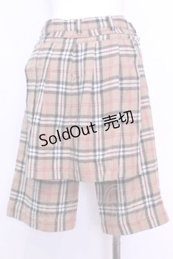 画像3: MILK / フラップ付きハーフパンツ  ベージュタータン O-25-11-13-043-ML-PA-IG-OS