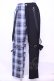 画像1: NieR Clothing / 4POCKET TWO-TONE CHECKED PANTS　パンツ F ブラック×サックス O-25-11-13-044-PU-PA-OW-OS (1)
