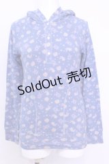 HYSTERIC GLAMOUR / ファックベア総柄パーカー  ブルー O-25-11-13-049-PU-TO-IG-OS