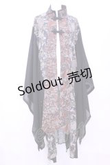 Qutie Frash / チャイナ着物ロングカーデ  ブラウン O-25-11-13-006-QU-JA-OW-OS