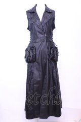 Qutie Frash / ライダースロングベスト  ブラック O-25-11-13-009-QU-TO-OW-OS