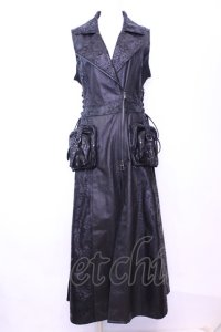 Qutie Frash / ライダースロングベスト  ブラック O-25-11-13-009-QU-TO-OW-OS