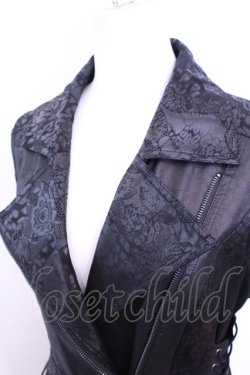 画像2: Qutie Frash / ライダースロングベスト  ブラック O-25-11-13-009-QU-TO-OW-OS