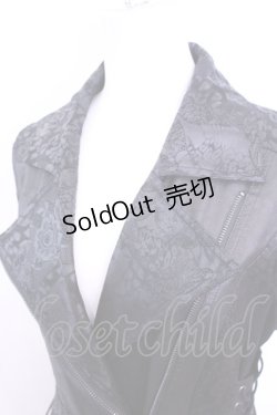 画像2: Qutie Frash / ライダースロングベスト  ブラック O-25-11-13-009-QU-TO-OW-OS