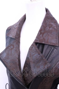 画像2: Qutie Frash / ライダースロングベスト  ブラウン O-25-11-13-011-QU-TO-OW-OS