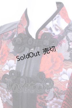 画像2: Qutie Frash / 和柄チャイナチュニック  レッド O-25-11-13-012-QU-TO-OW-ZI