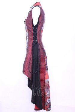 画像3: Qutie Frash / 和柄チャイナチュニック  レッド O-25-11-13-012-QU-TO-OW-OS