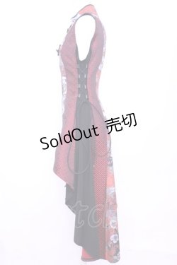 画像3: Qutie Frash / 和柄チャイナチュニック  レッド O-25-11-13-012-QU-TO-OW-ZI