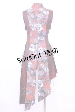 画像4: Qutie Frash / 和柄チャイナチュニック  レッド O-25-11-13-012-QU-TO-OW-ZI