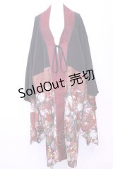 Qutie Frash / 着物ロングカーデ  レッド O-25-11-13-014-QU-JA-OW-OS