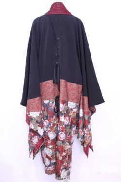 画像4: Qutie Frash / 着物ロングカーデ  レッド O-25-11-13-014-QU-JA-OW-OS