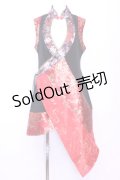Qutie Frash / 胸開きチャイナチュニック  レッド O-25-11-13-015-QU-OP-OW-OS