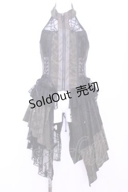 画像1: Qutie Frash / ホルターコルセットベスト  カーキ×カモフラージュ O-25-11-13-016-QU-JA-OW-OS