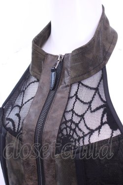 画像2: Qutie Frash / ホルターコルセットベスト  カーキ×カモフラージュ O-25-11-13-016-QU-JA-OW-OS