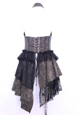 画像3: Qutie Frash / ホルターコルセットベスト  カーキ×カモフラージュ O-25-11-13-016-QU-JA-OW-OS