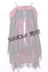 Qutie Frash / オフショル蝙蝠カーディガン  レッド O-25-11-13-018-QU-TO-OW-OS