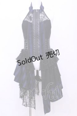 画像1: Qutie Frash / ホルターコルセットベスト  ネイビー×ブラック O-25-11-13-002-QU-JA-OW-OS