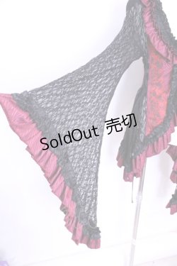 画像3: Qutie Frash / レースカーディガン  ブラック×レッド O-25-11-13-019-QU-TO-OW-OS