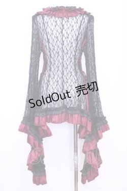 画像4: Qutie Frash / レースカーディガン  ブラック×レッド O-25-11-13-019-QU-TO-OW-OS